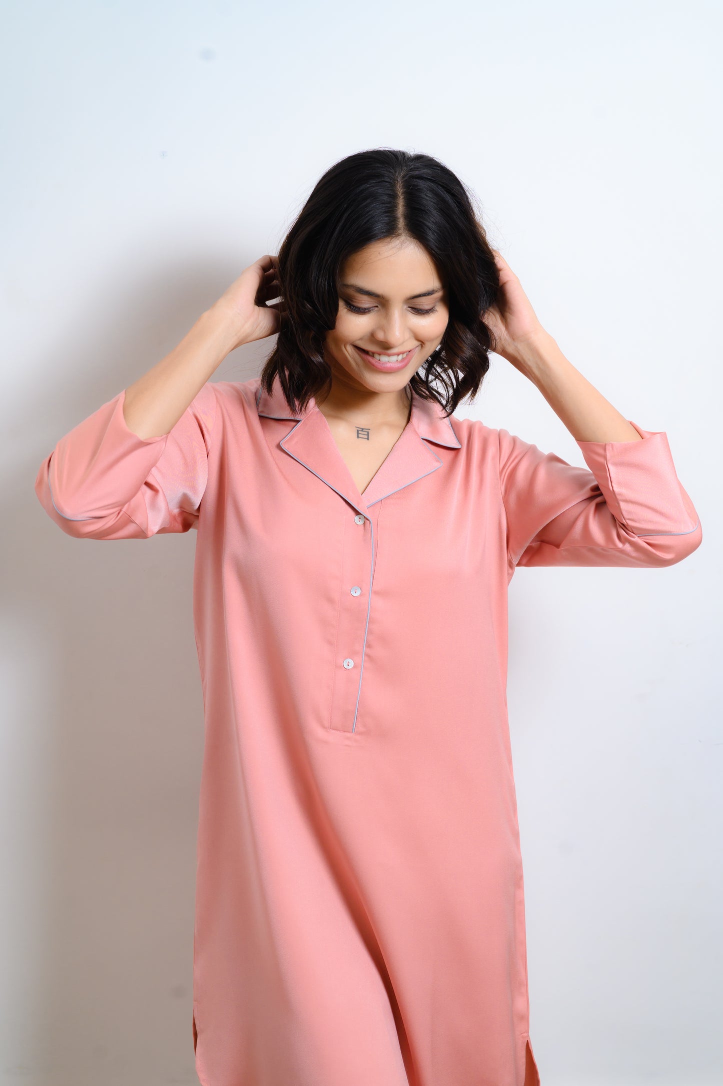 BOYFRIEND'S COMFORT: RUST COLOR NIGHT SHIRT