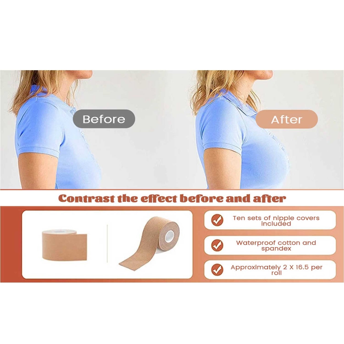 Women Cloth Self Adhesive Boob Tape