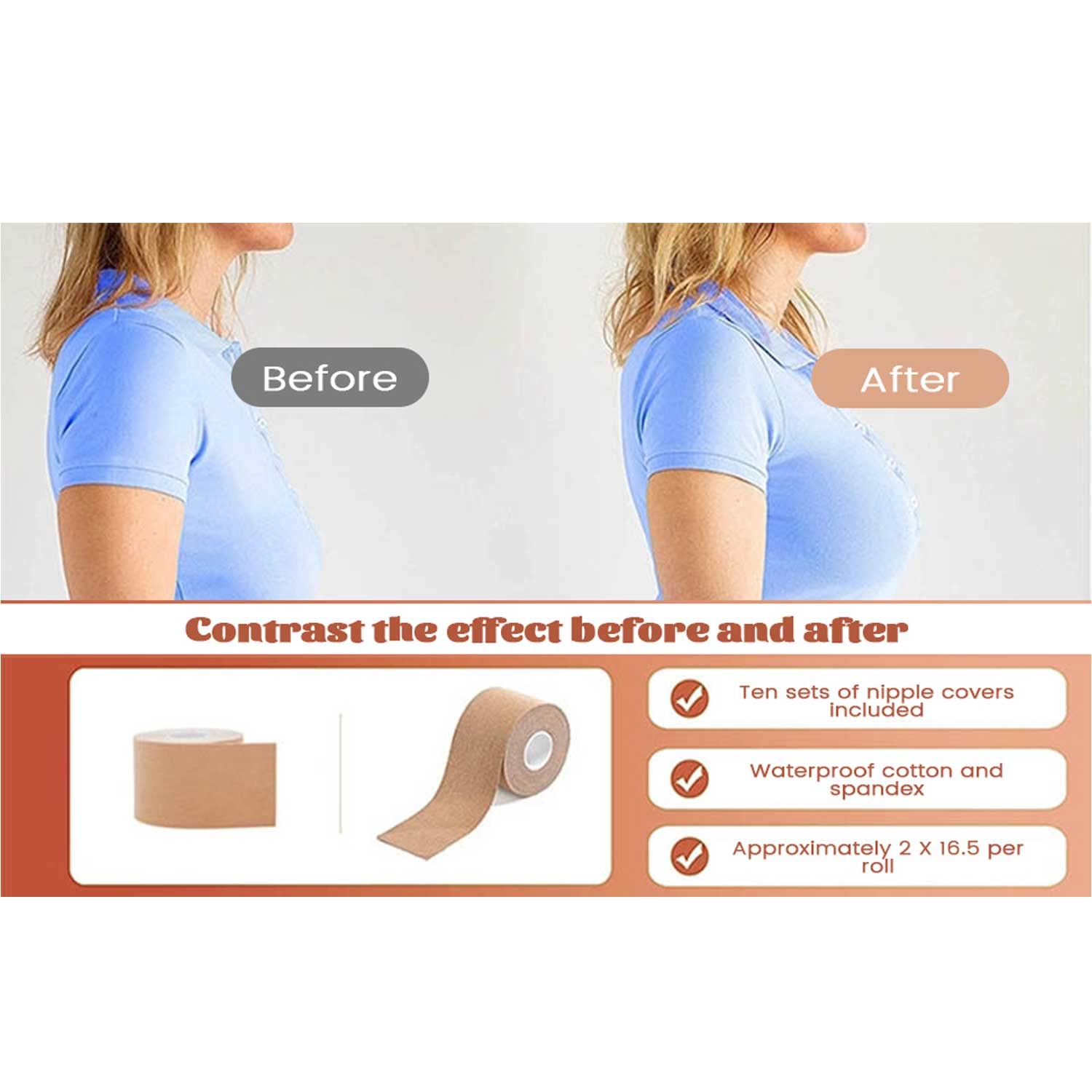 Women Cloth Self Adhesive Boob Tape