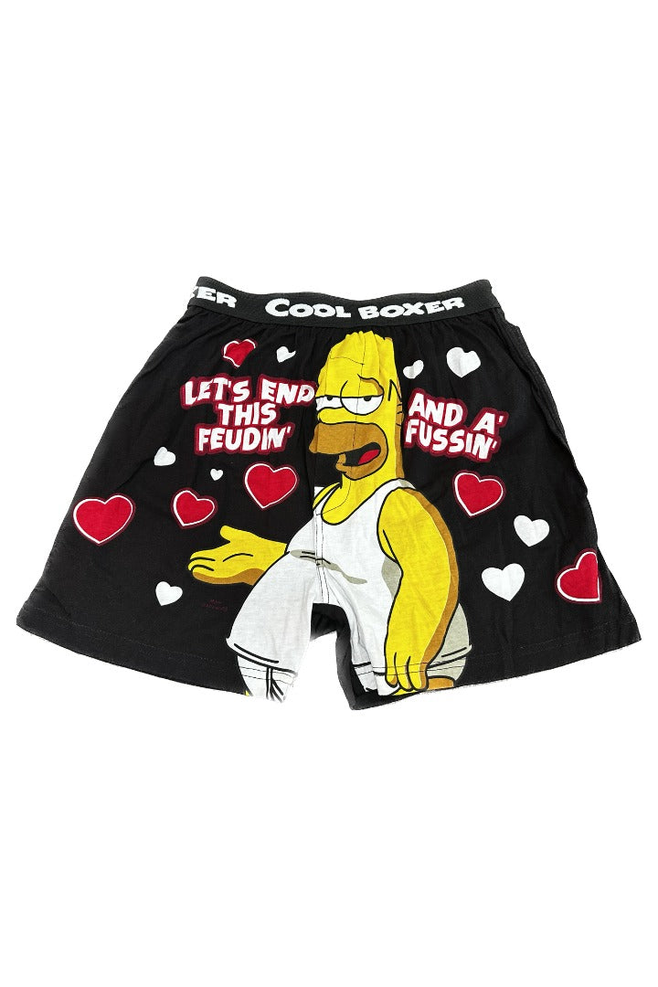 Men "SIMPSON WITH HEART" Cartoon Boxer