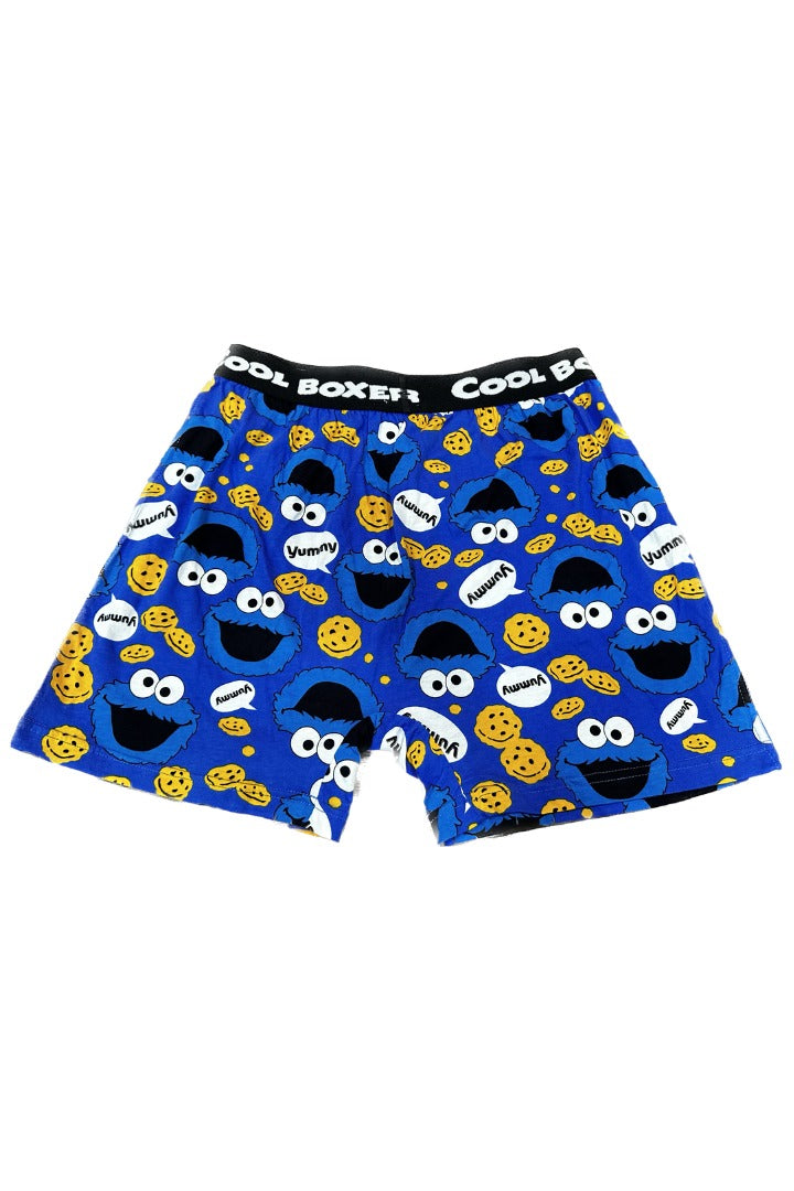 Men "BLUE YUMMY FACE" Cartoon Boxer