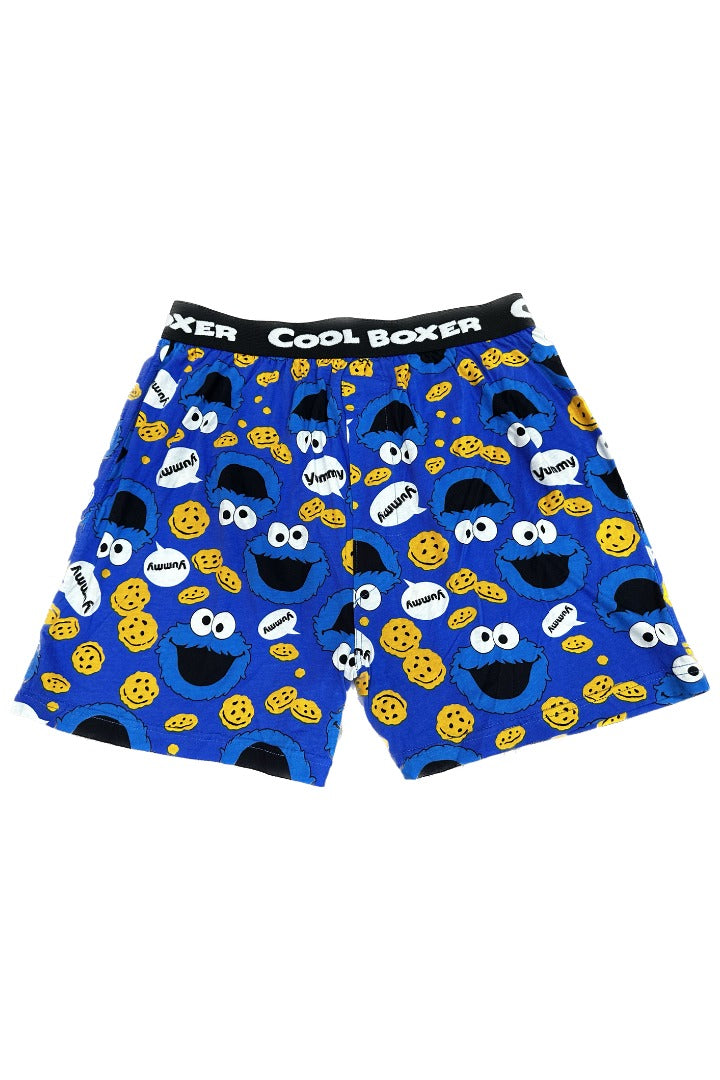 Men "BLUE YUMMY FACE" Cartoon Boxer