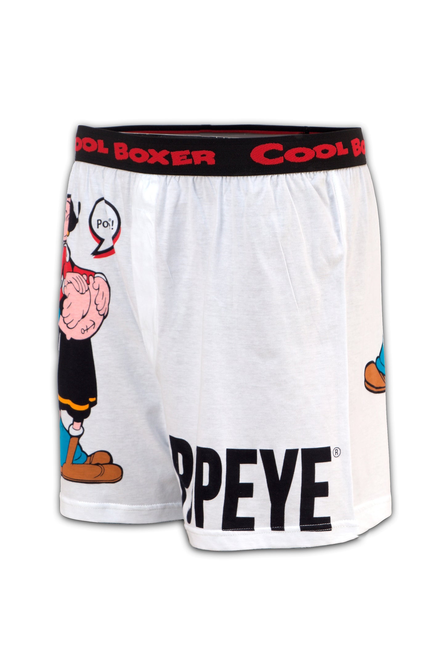 Men White 'OH POPEYE' Cartoon Boxer