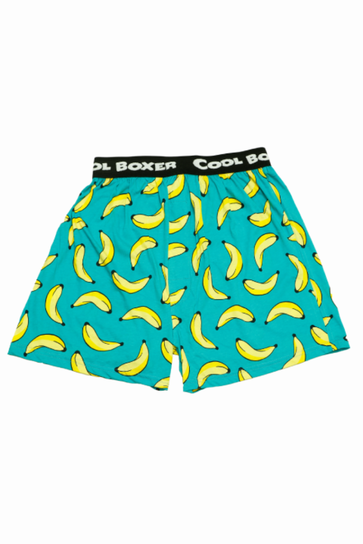 Men Green 'BANANA PRINT' Cartoon Boxer