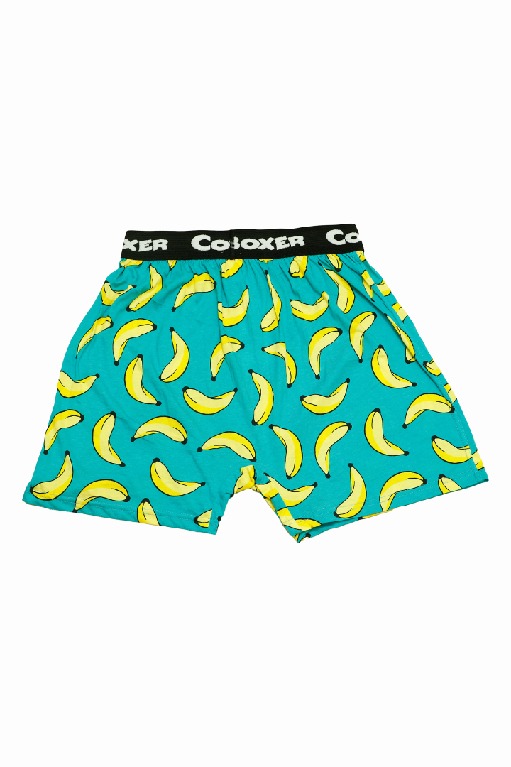 Men Green 'BANANA PRINT' Cartoon Boxer