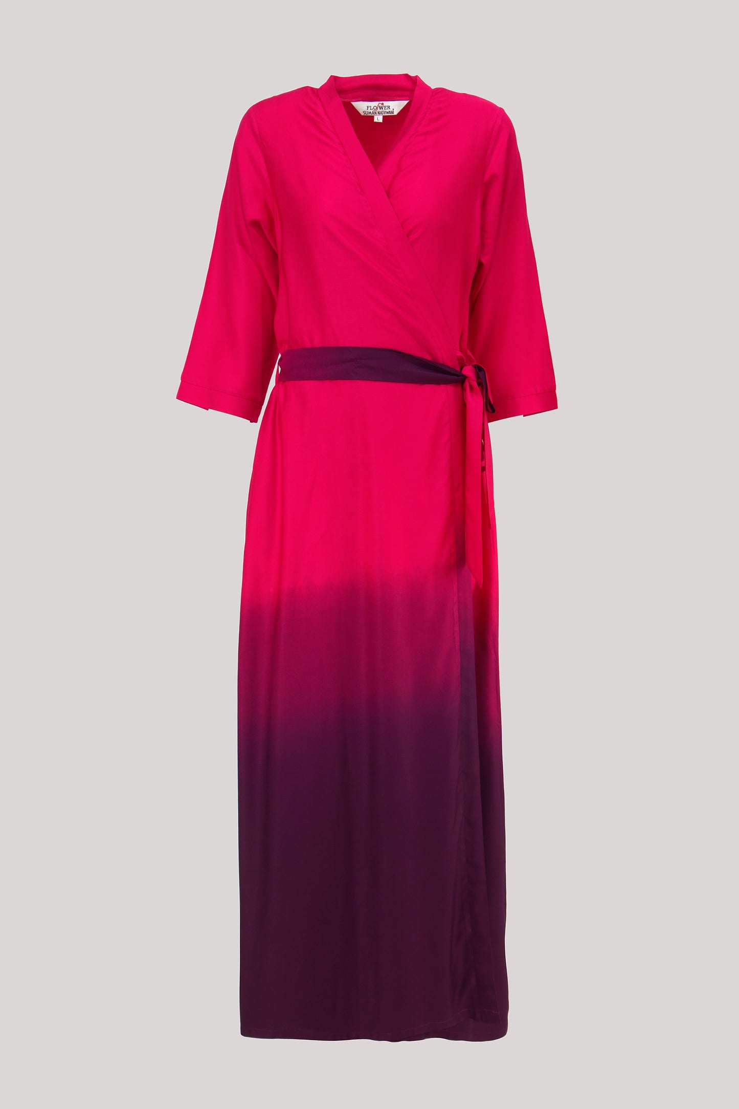 Women Hot Pink Japenese Cotton Gown