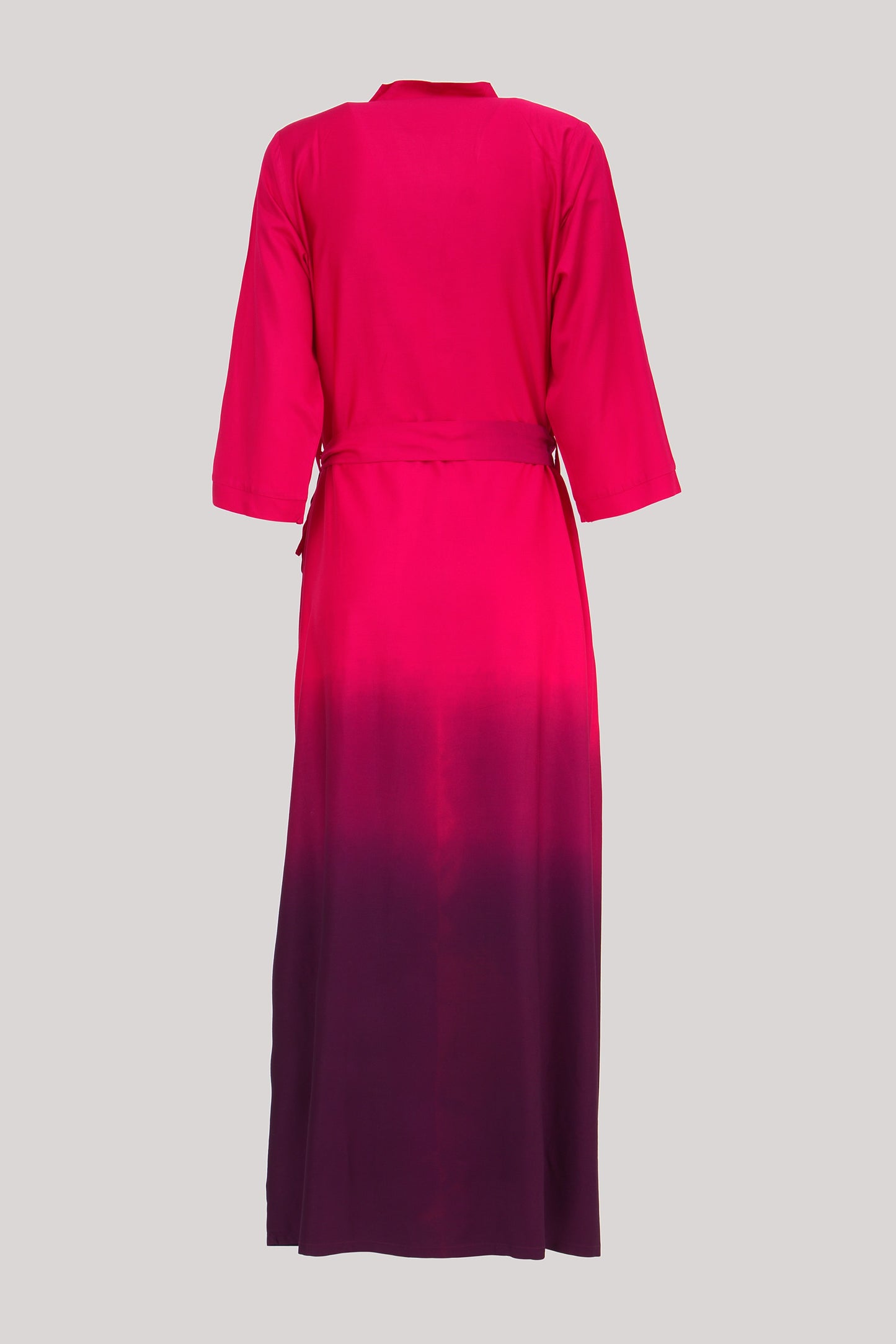 Women Hot Pink Japenese Cotton Gown