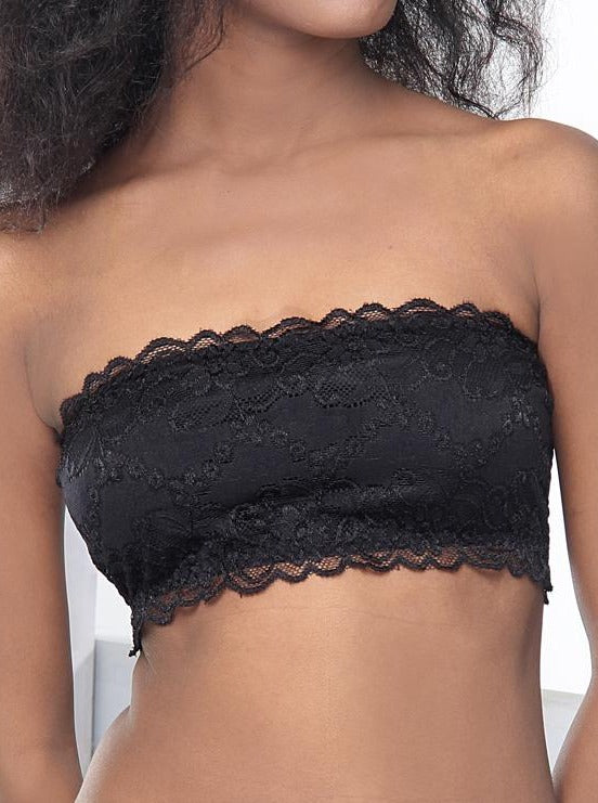 Women Lace Slip On Tube Slip Bralette In Multiple Color Options