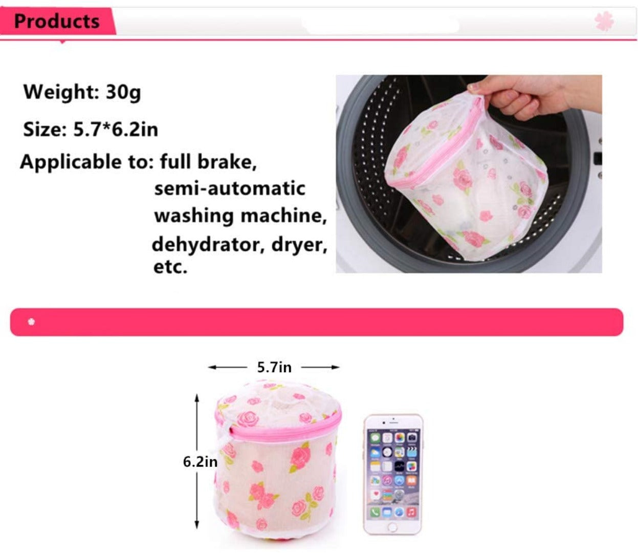 Bra protective laundry bag