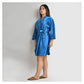 Woman Indigo Blue Satin Robe
