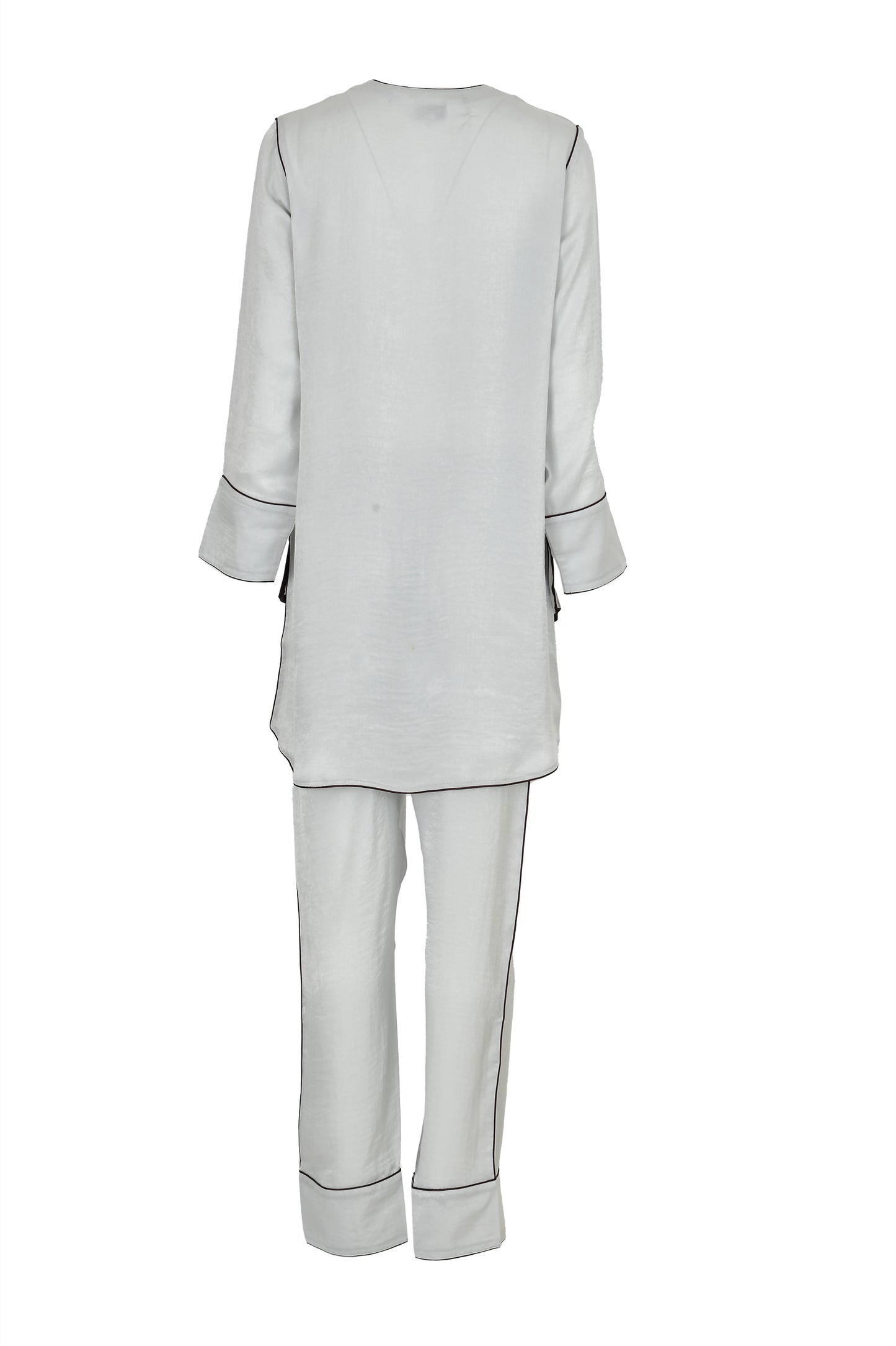 Women Grey Satin Night Suit