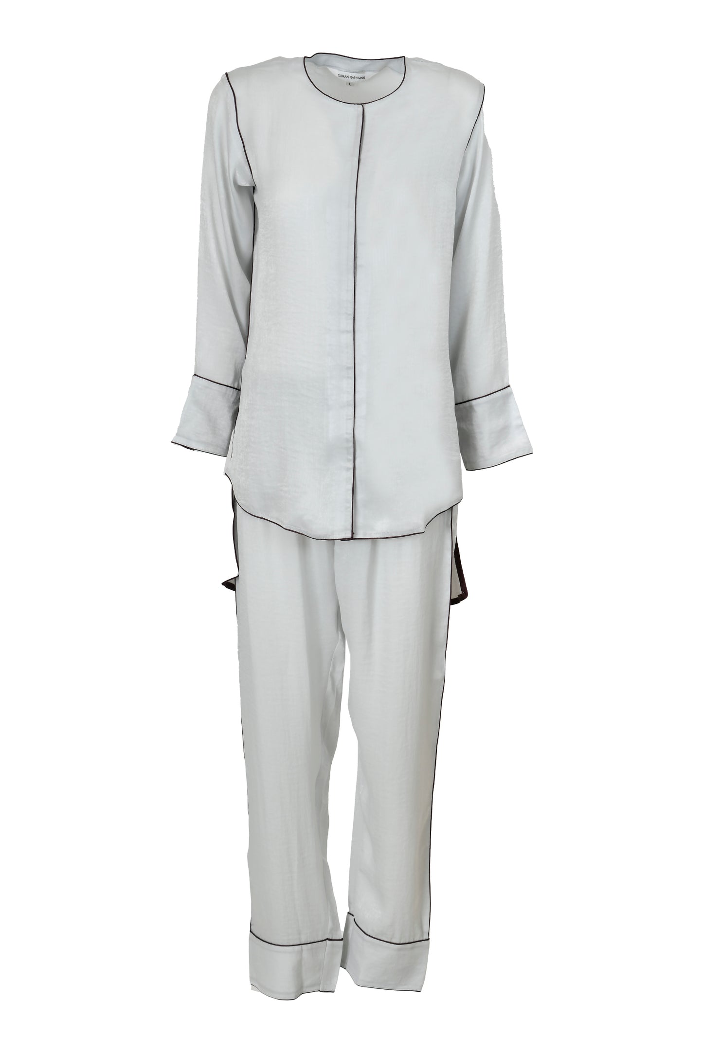 Women Grey Satin Night Suit