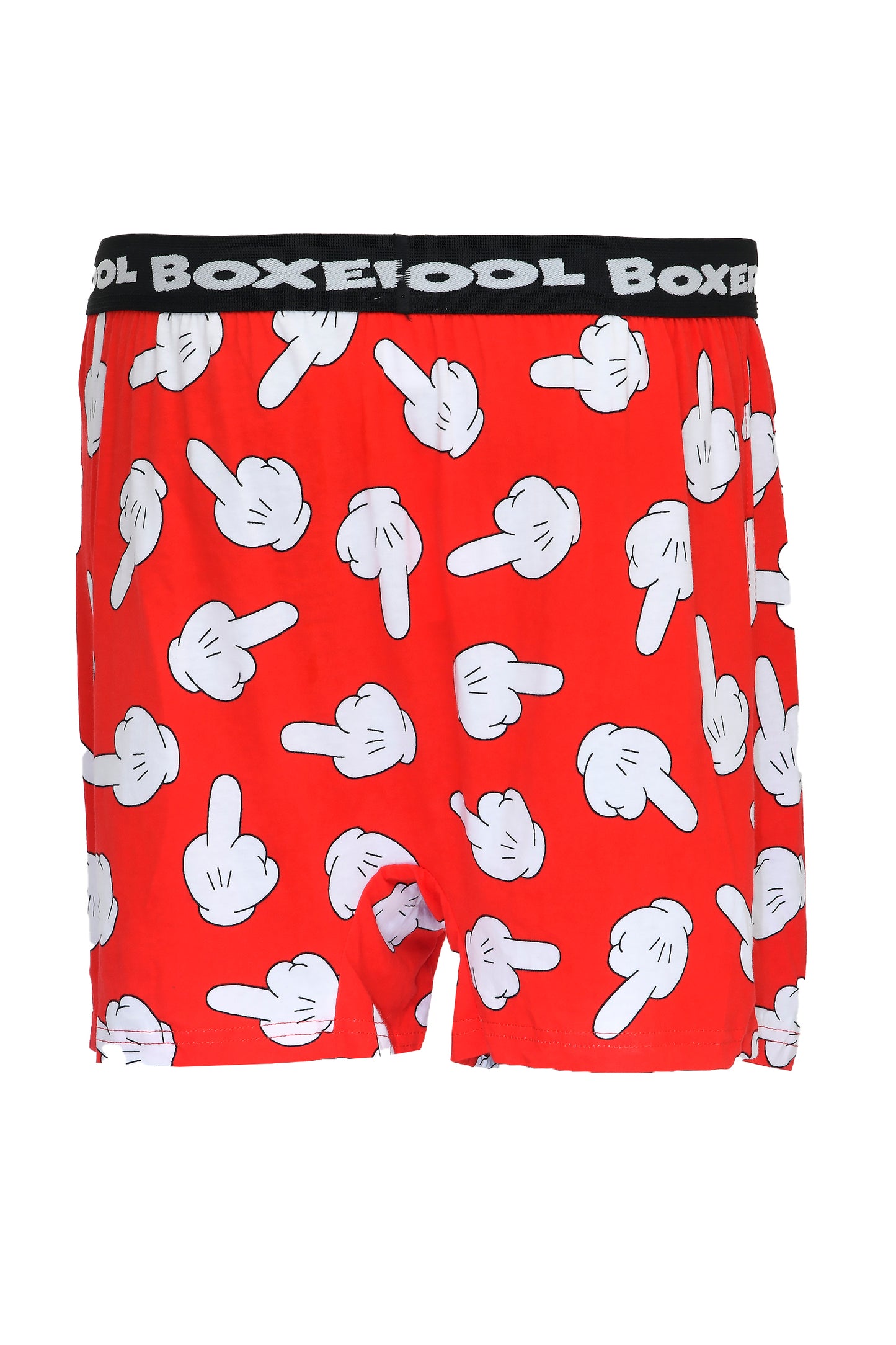 Men Red "MIDDLE FINGER" Cartoon Boxer