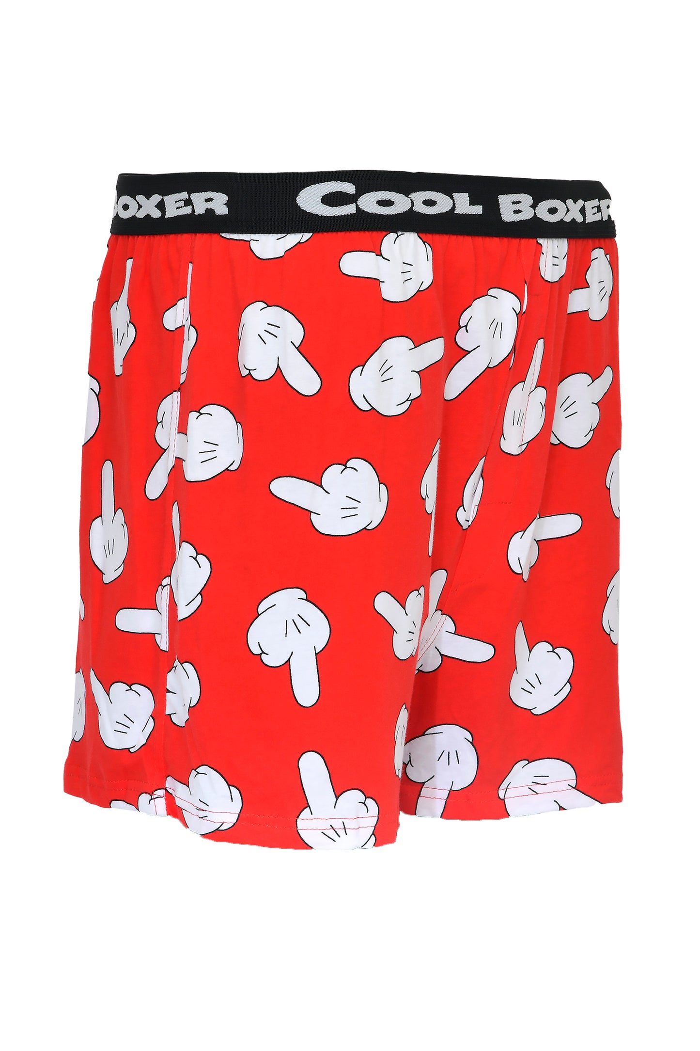 Men Red "MIDDLE FINGER" Cartoon Boxer