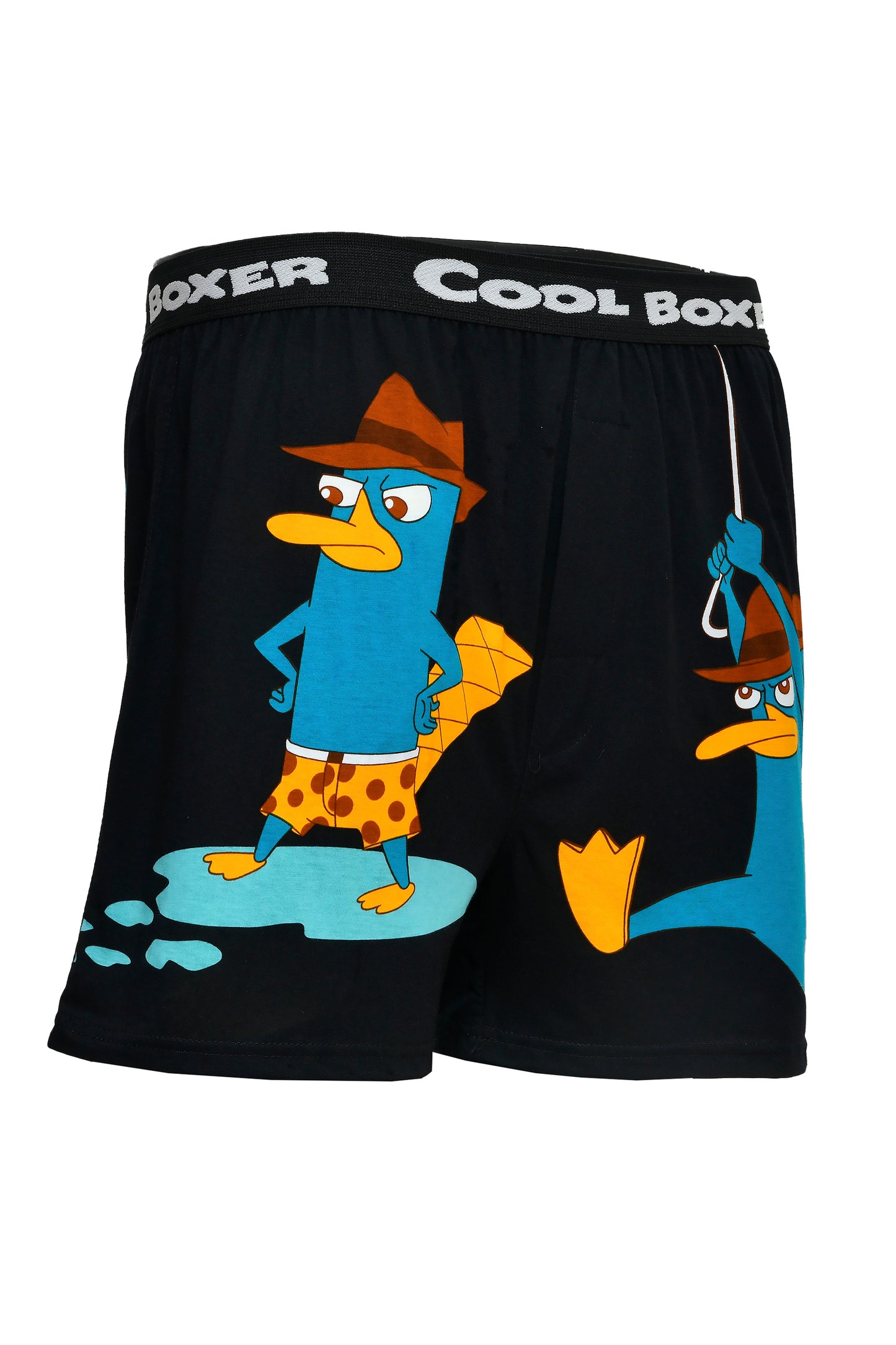 Men Black "CARTOON WITH HATS"Cartoon Boxer