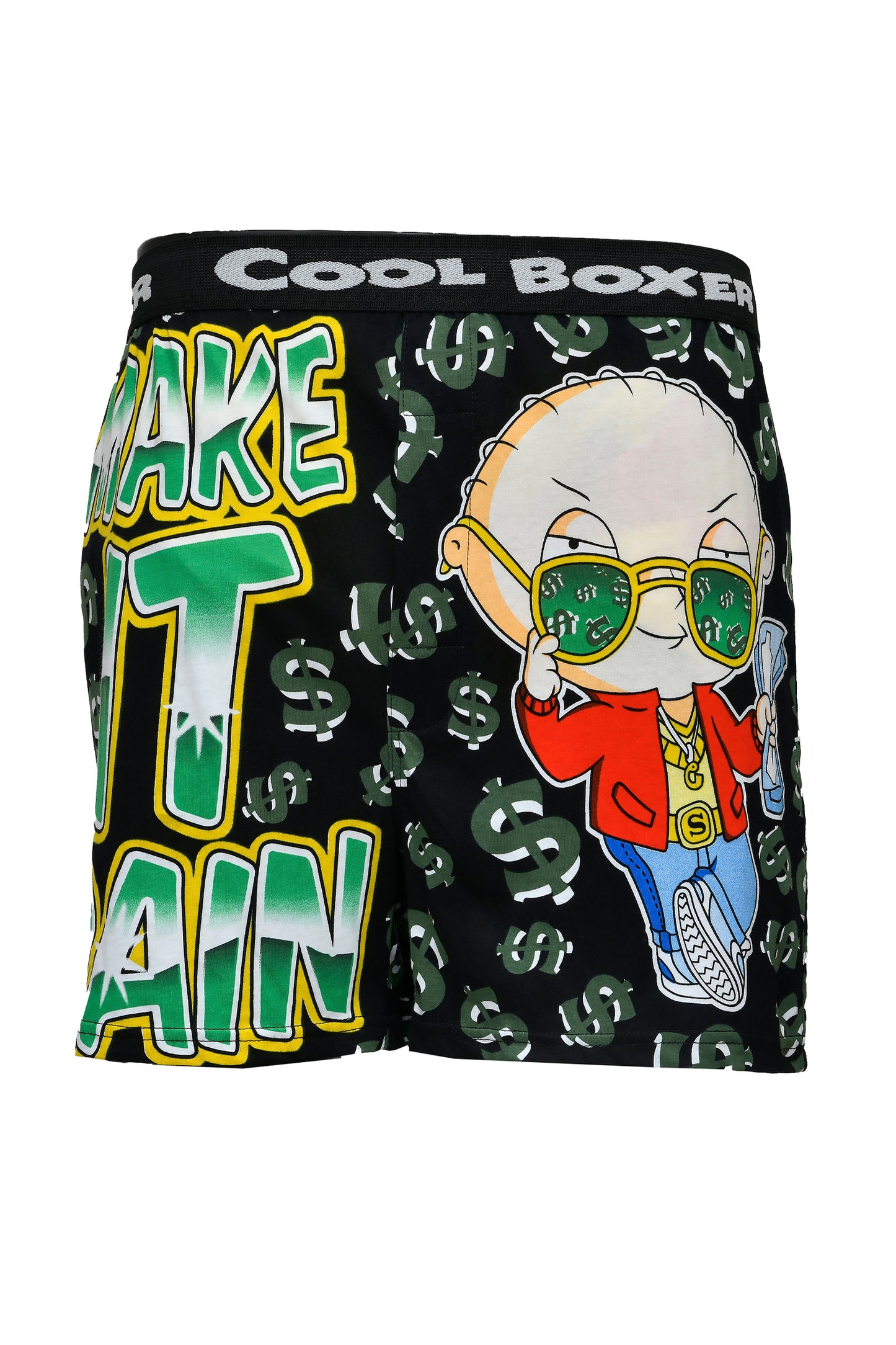 Men Dollar "MAKE IT RAIN" Cartoon Boxer