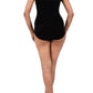 Women Premium Lingerie Velvet Bodysuit Black