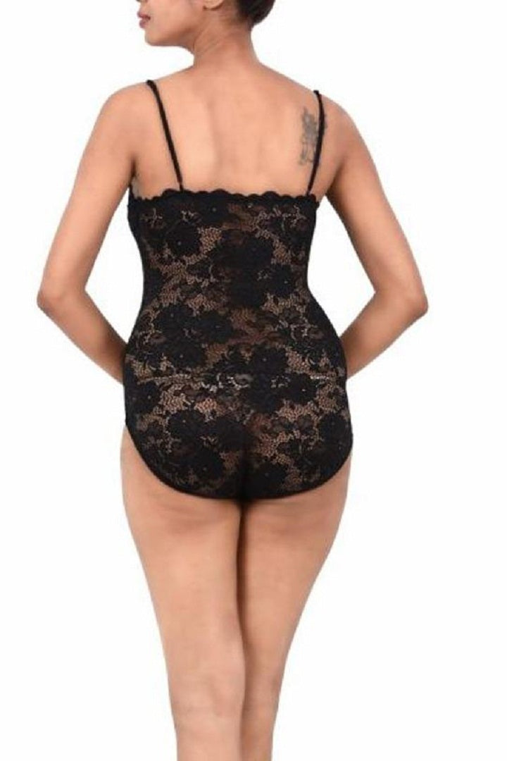 Women Premium Lingerie Lace Bodysuit Black