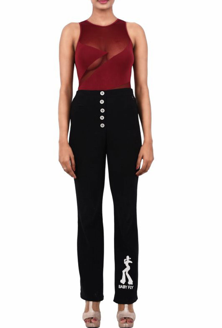 Women Exotic Mesh / Net Bodysuit Maroon