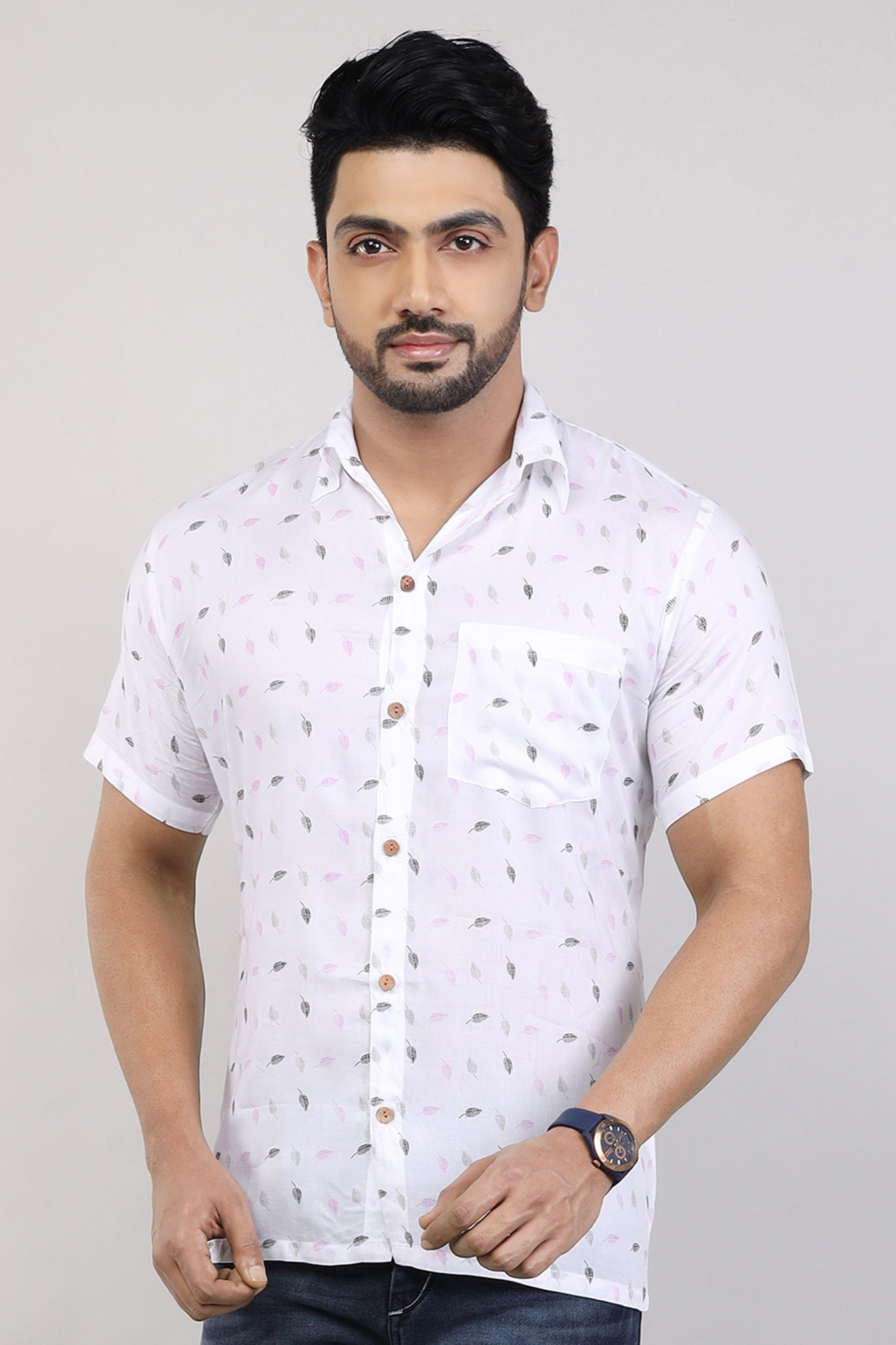 Men Beach Wear Cotton Shirt