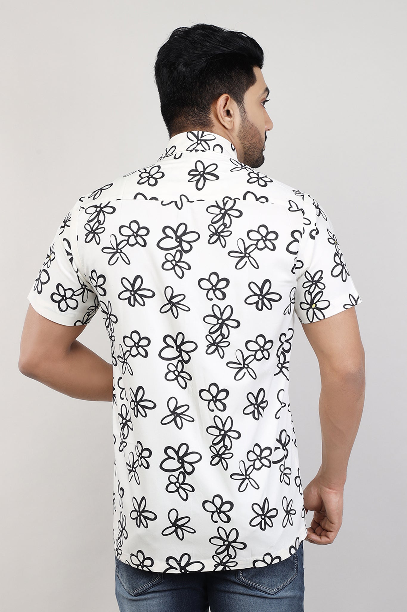 Men Beach Wear Printed Shirt