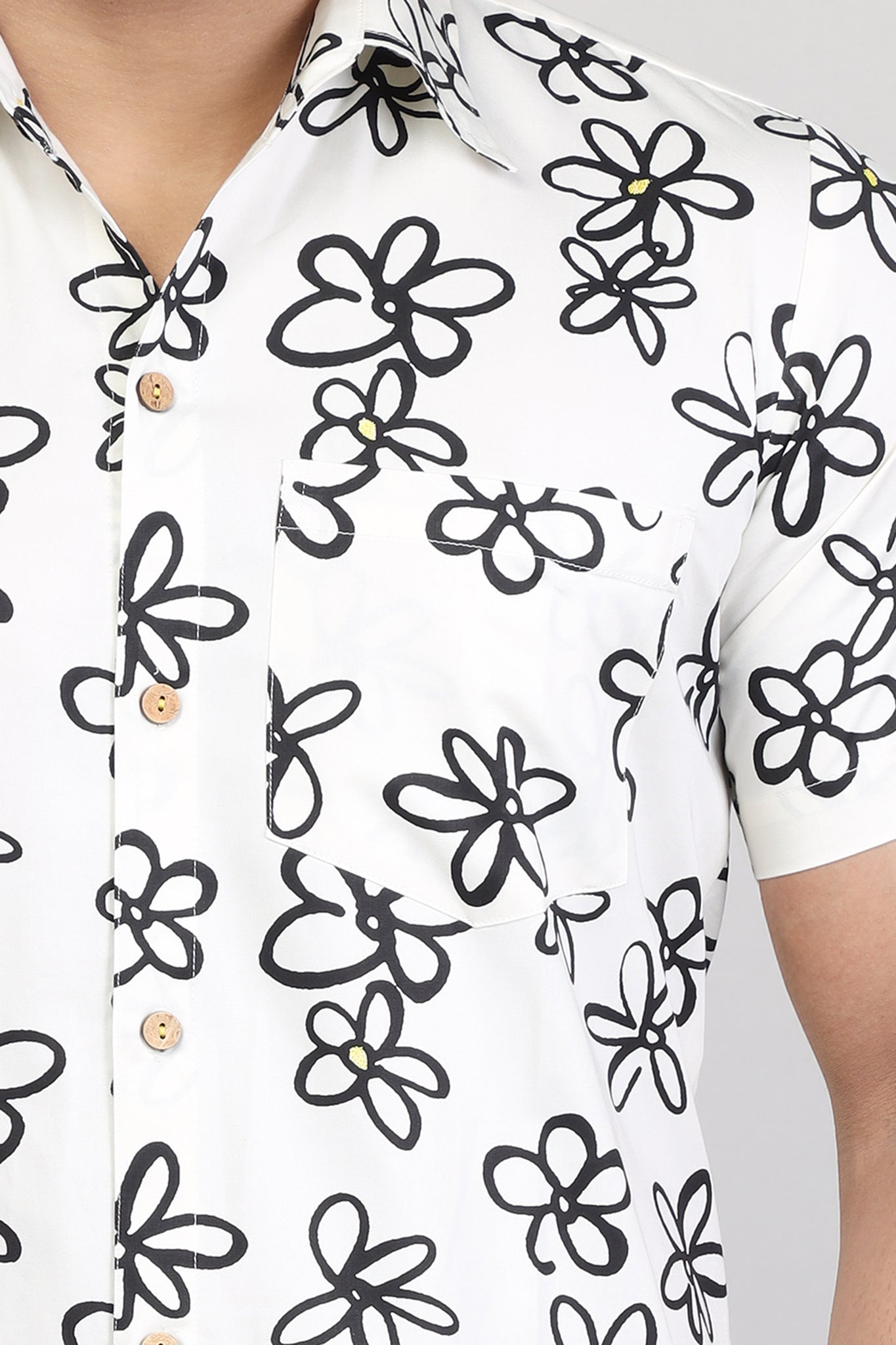 Men Beach Wear Printed Shirt