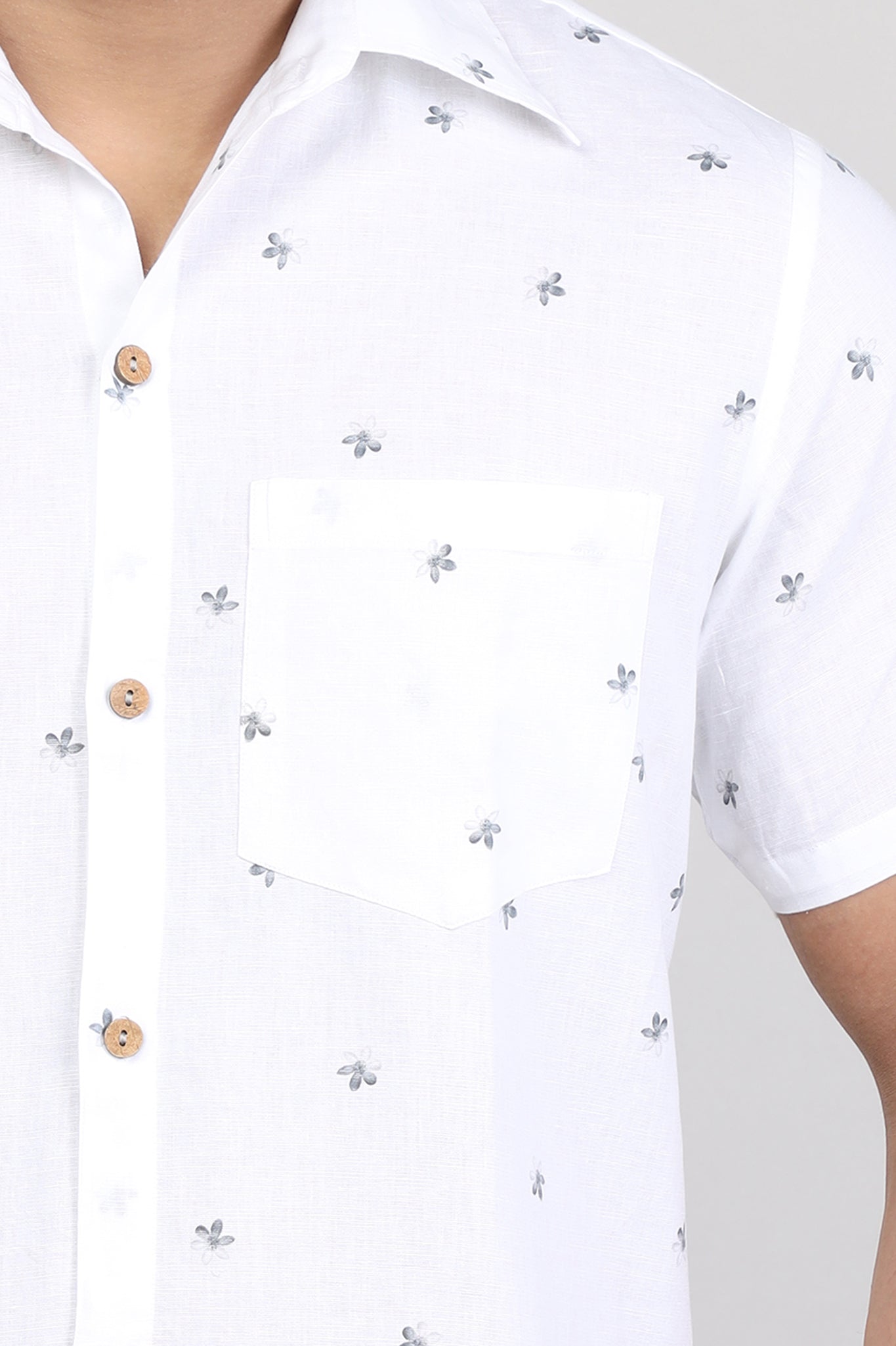 Men Beach Wear Cotton Printed Shirt