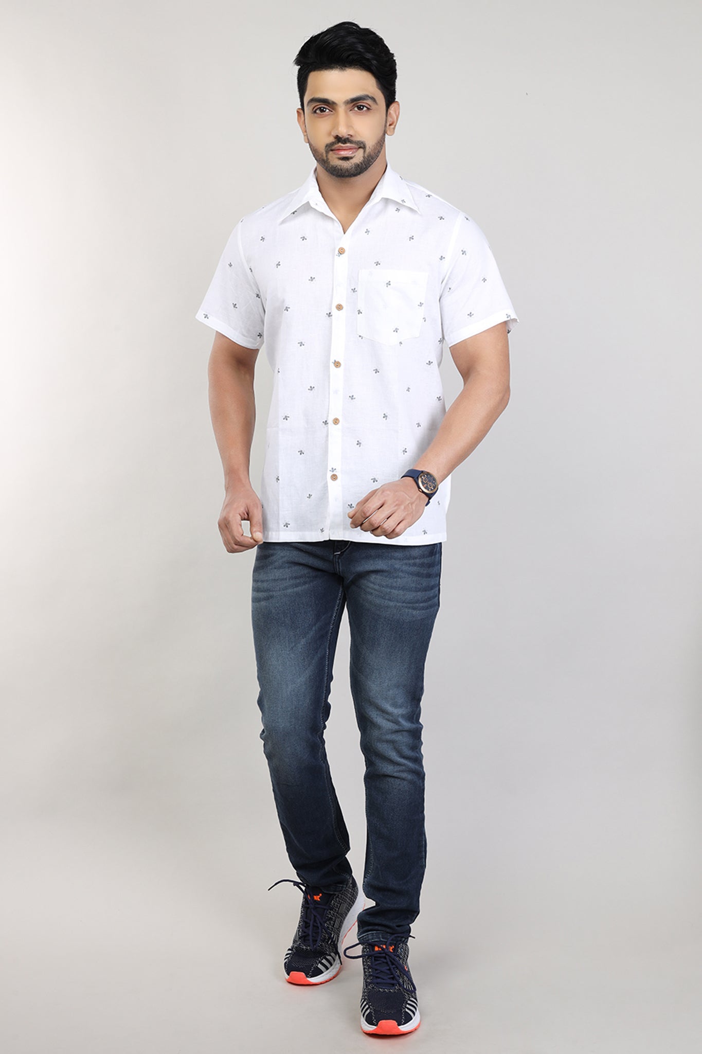 Men Beach Wear Cotton Printed Shirt