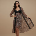 Animal Print Night Gown Set