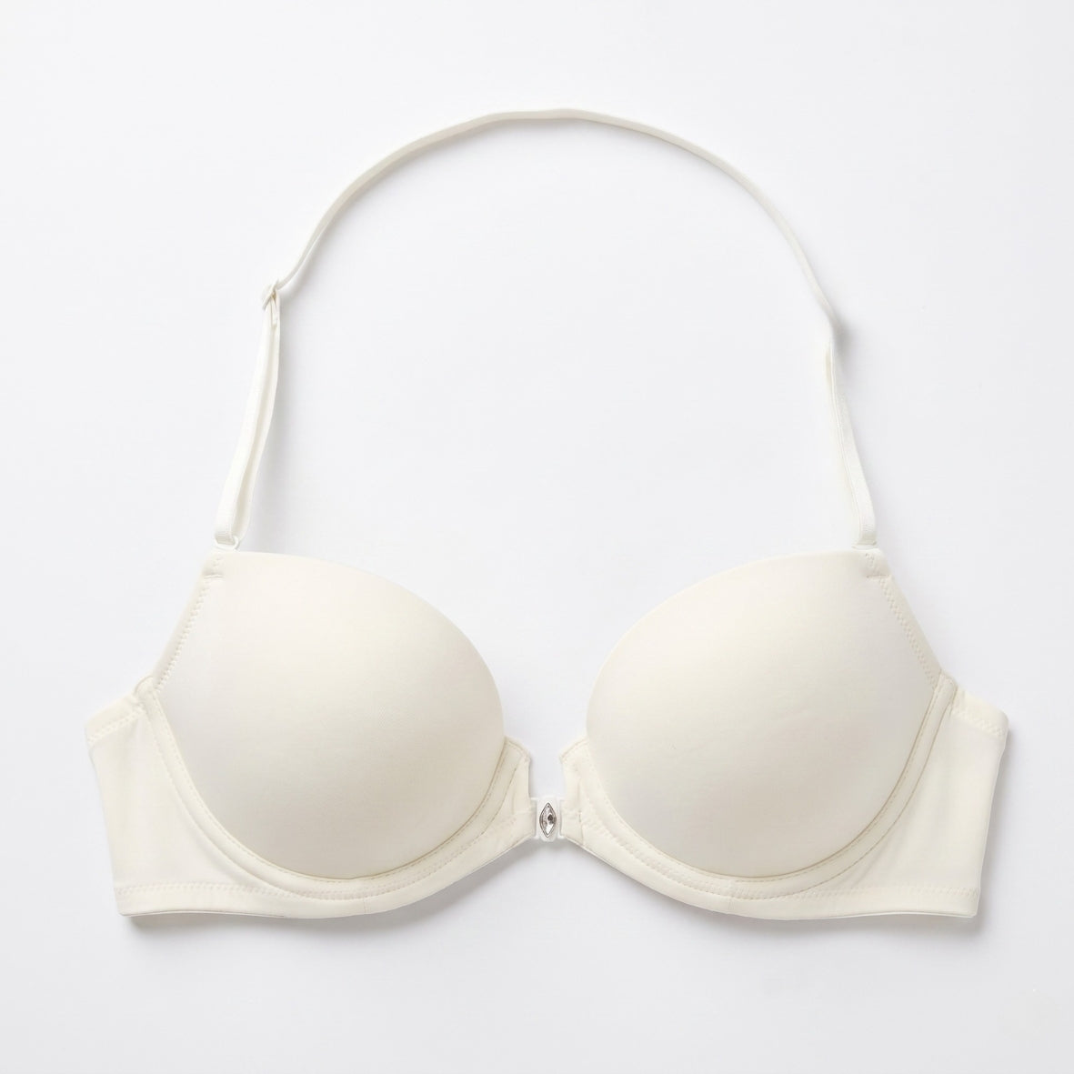 Off white Padded Front Open Bra