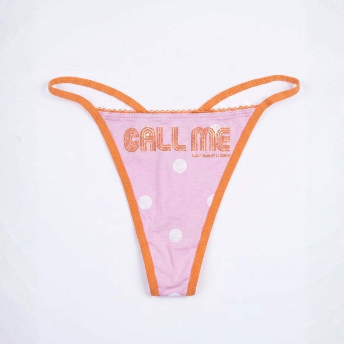 Pink Call Me Graphic Cotton Thong