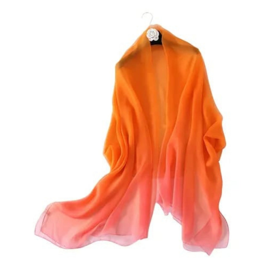 Orange & Pink Ombre Chiffon Sarong