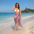 Purple Animal Print Chiffon Sarong
