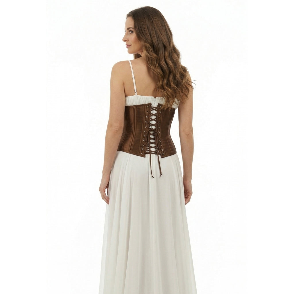 Satin Waist Clincher Brown