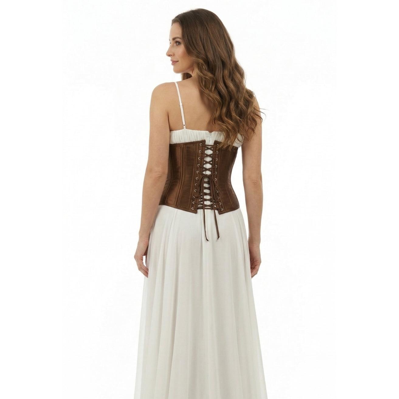 Satin Waist Clincher Brown