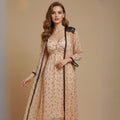 Peach Printed Night Gown Set