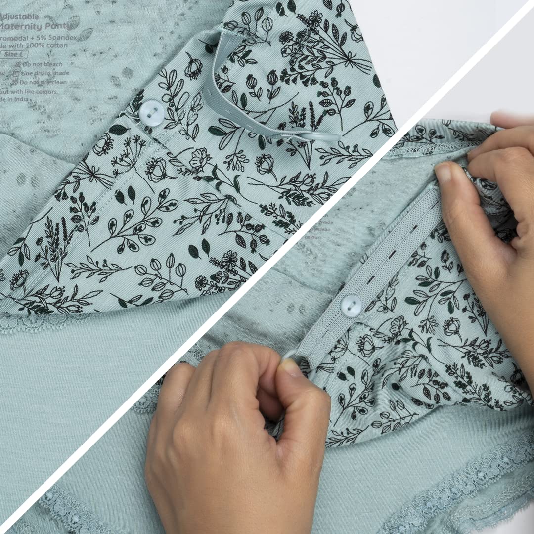 PEE SAFE Adjustable Maternity Panty Pack of 2 – High Waist Over Bump Pregnancy Panty