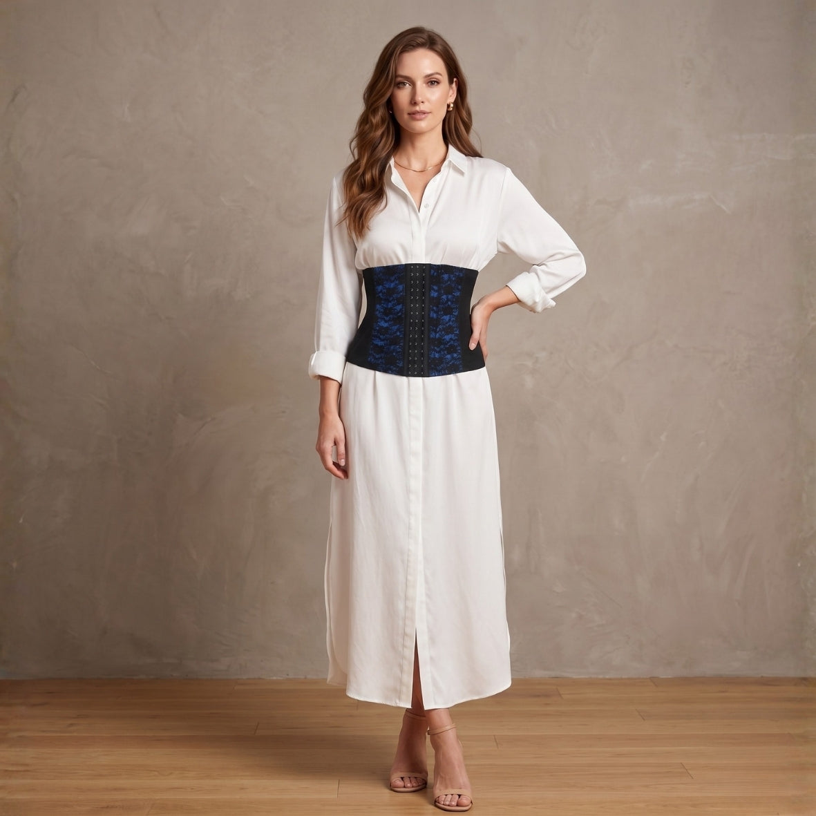 Self Designed Tummy Control Corset- Blue