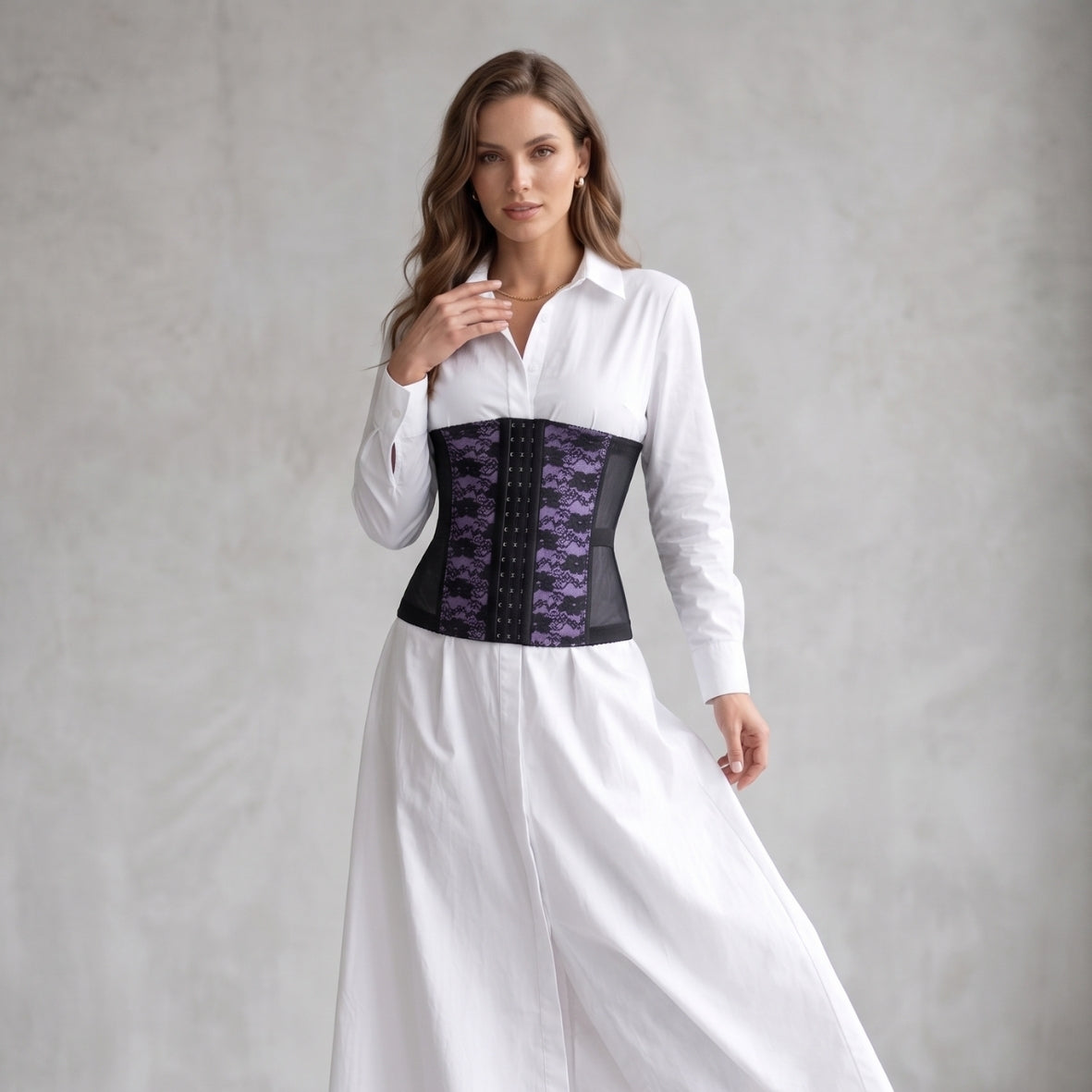 Self Designed Tummy Control Corset- Purple