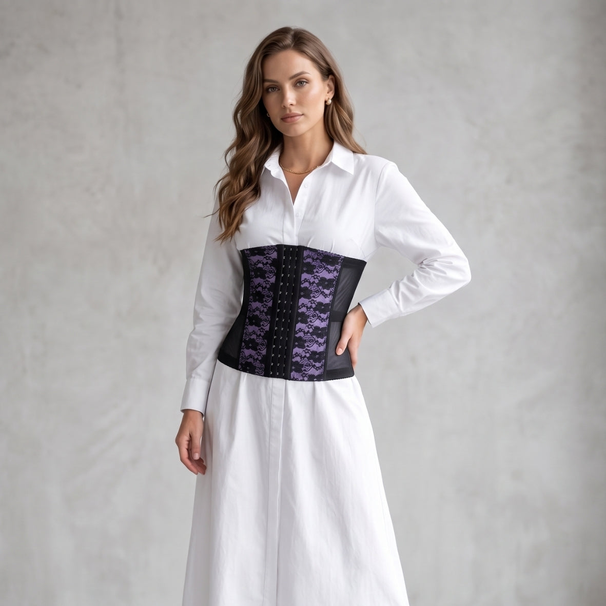 Self Designed Tummy Control Corset- Purple