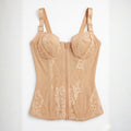 Long Torso Zipper Corset Bra Shaper - Skin Tone