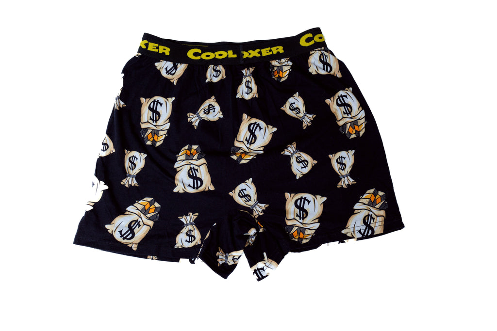 Men "BLACK DOLLAR" Cartoon Boxer