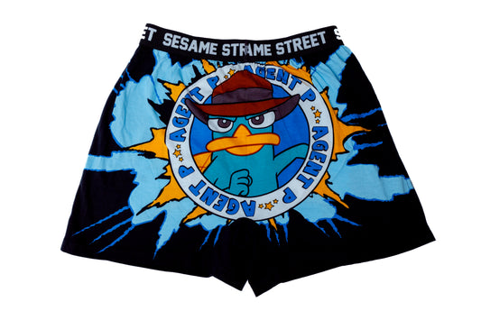 Men "AGENT P" Cartoon Boxer