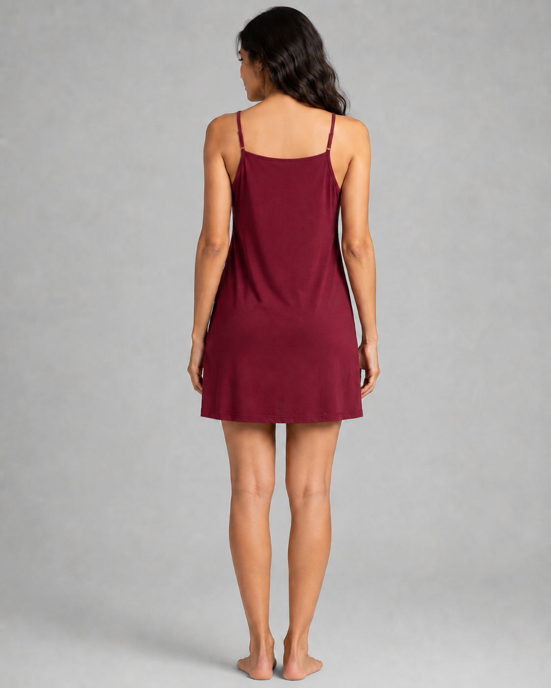 Maroon Viscose Inner Slip | 31" Above-the-Knee Length