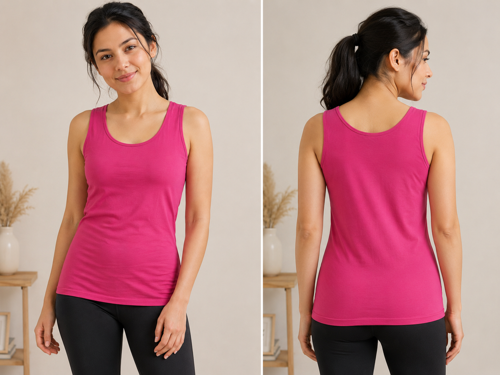 Magenta Broad Strap Modal Inner Tank Top