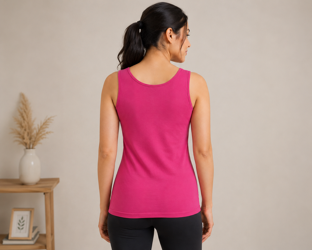 Magenta Broad Strap Modal Inner Tank Top
