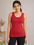 Maroon Broad Strap Modal Inner Tank Top