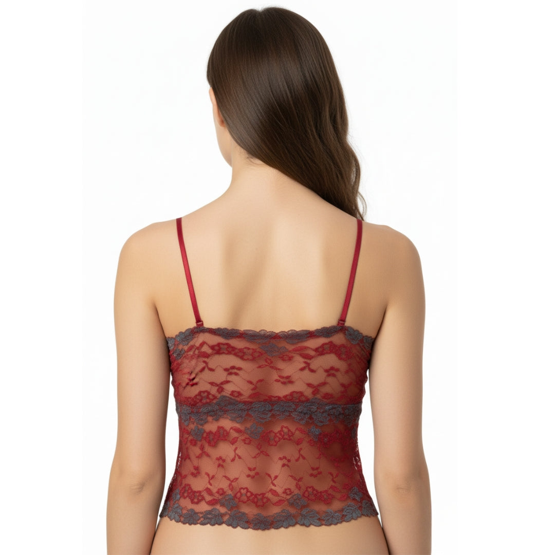 Short Lace Slip - Red