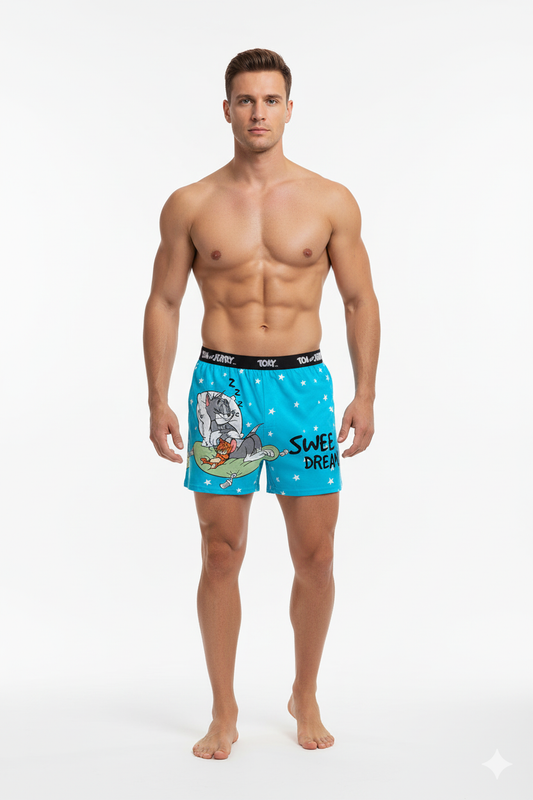 Men Blue 'SWEET DREAMS TOM & JERRY' Cartoon Boxer