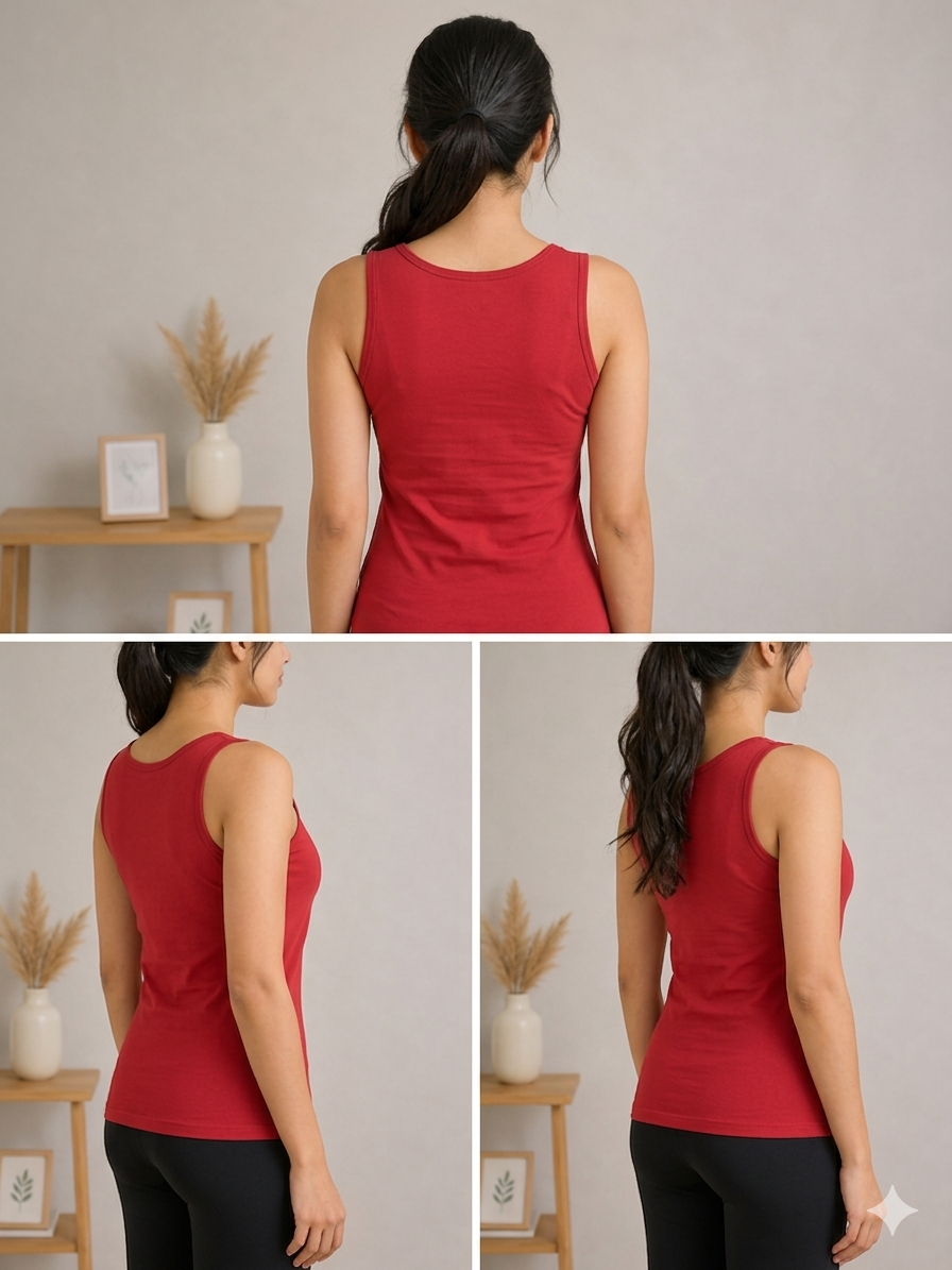 Maroon Broad Strap Modal Inner Tank Top